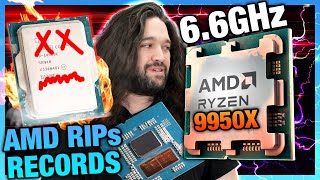 Extreme Overclocking AMDs R9 9950X CPU to 66GHz [upl. by Meingoldas432]