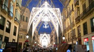 Weihnachtsbeleuchtung in MalagaSpanien  Navidad en Málaga [upl. by Leinnad]