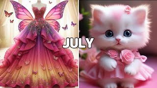 Choose Your Birthday Month and see your Dress and Cute Kitten💖💝🥳️😍😻  trending viral video [upl. by Rovelli70]