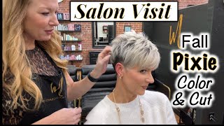 Salon Visit  Fall Pixie Color amp Detailed Cut Instructions [upl. by Ibrab2]