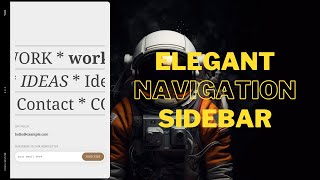 Elegant Navigation Sidebar using HTML amp CSS  Tutorial [upl. by Ennavoj361]