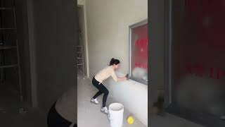 How to Prepare Tiles Wall ​ Wall paint​ Fast amp Beauty part 6213 [upl. by Arriaet]