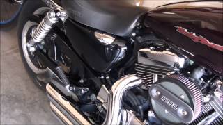 Sportster 1200C vance and hines short shots [upl. by Berti302]