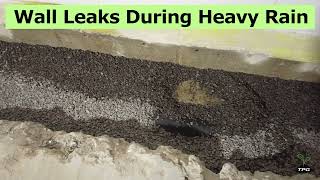 Unfinished Basement Waterproofing Wall Leaks During Heavy Rain [upl. by Hamlani]