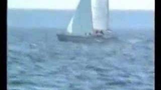 Skua sailing catamaran sailing fast past monohull [upl. by Annaeoj711]