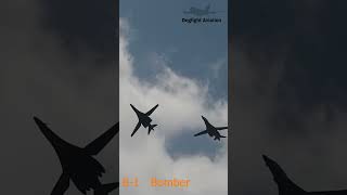 B1B Lancer and B2 Bomber Perform Flyovers [upl. by Eniamrahs]