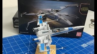 Building The BANDAI 172 Star Wars  The Force Awakens resistance Xwing fighter [upl. by Naji]