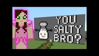 PopularMMOs Pat and Jen Minecraft YOU SALTY BRO PARKOUR  HEAD HUNTER THEME PARK 8 [upl. by Ardyth]