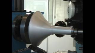 DENN ZENN100 CNC metal spinning machine in action [upl. by Ellertnom]