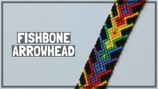 Fishbone Arrowhead Friendship Bracelet Tutorial CC [upl. by Alexandre]