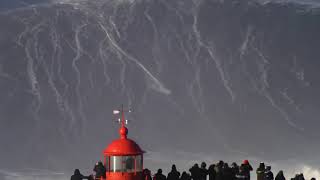 Biggest Wave Ever Surfed  Nazare  World Record [upl. by Aitahs221]