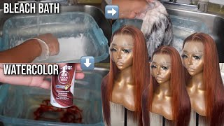 Perfect Fall Wig 🍁  From black to Auburn red  Watercolor in 10 minutes [upl. by Teerprug]