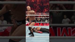 The rock finisher to roman reigns wwe romanreigns shortsfeed shorts wwe2k24 [upl. by Kosse]