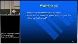 Einführung in die Theoretische Philosophie 10 Vorl Teil I [upl. by Asille]