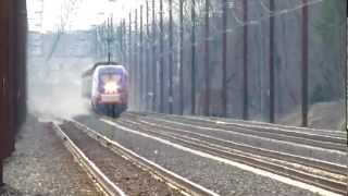 MARC HHP8 4912 with BiLevel Train Stop at Martin Airport Northbound [upl. by Otxilac855]