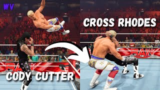 Cody Cutter Into A Cross Rhodes Combo  WWE 2K23 Concept Moves [upl. by Trellas201]