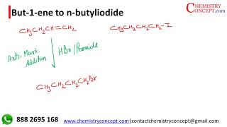 But1ene to nbutylbromide  Organic chemistry conversions [upl. by Hairam]