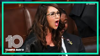 Watch the moment Rep Lauren Boebert interrupts heckles President Biden during State of the Union [upl. by Atirys]