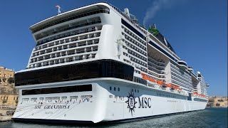 MSC Grandiosa Cruise Ship Walking Tour 4K [upl. by Ahsiekyt967]