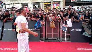 JeanClaude Van Damme  The Expendables 2 Premiere  Spain [upl. by Ahsilif]