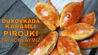 Duxovkada Karamli pirojki  ПИРОЖКИ С КАПУСТОЙ в духовке  🌸🌸🌸 [upl. by Yeaton]