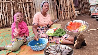 Rainy day in African village cooking village food [upl. by Clement319]