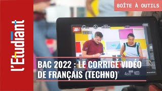 Bac technologique 2022  le corrigé vidéo de lépreuve de français [upl. by Sokcin]