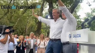 Los líderes del PP se dan un baño de masas en la carballeira de San Xusto [upl. by Giardap104]