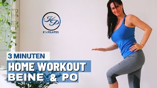 3 Minuten Po Beineeffektive Po Übungen für zuhause Workout für Vielbeschäftigte ohne Geräte Tag 2 [upl. by Sumer]