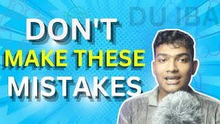 IBA Admission প্রেপারেশনে যে Mistakes গুলো Avoid করতে হবে [upl. by Mossman]