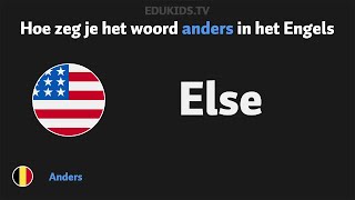 Hoe zeg je anders else in het Engels [upl. by Paradies]