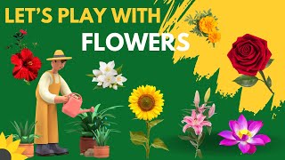 Flowers Name I Flowers Name Hindi and English I फूलों के नाम I Smart Kids TV [upl. by Innavoij]