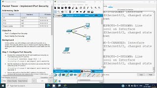 11110 Packet Tracer  Implement Port Security [upl. by Seavir862]