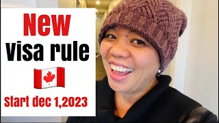 NEW VISA RULE CANADA start December 12023 Good news 🇨🇦 sarah buyucan [upl. by Scottie]