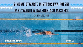 Blok II  Zimowe Otwarte Mistrzostwa Polski w pływaniu w kategoriach Masters 2024 [upl. by Camala194]