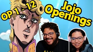 First Time Reaction to JoJos Bizarre Adventure Openings [upl. by Nerrak396]