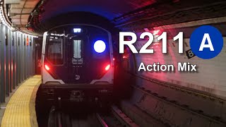 NYC MTA Subway R211A Train Action Mix Trainman6000 [upl. by Nairim]