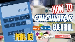 How to make a calculator App Inventor tutorial  Appybuilder  Thunkable  Makeroid  03 [upl. by Wertz]