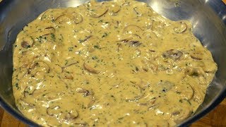 Creamy Garlic Mushroom Sauce  How To Make Recipe [upl. by Nyllij946]