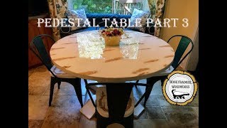 How To Make A Pedestal Kitchen Table Part 2 Epoxy Finish [upl. by Dovev]