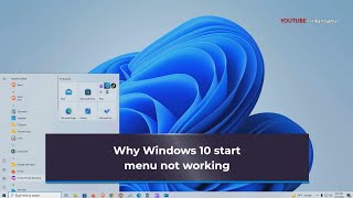 Start Menu Not Working windows 1011  7 Ways to Fix windows 10 Start menu problems 2024 [upl. by Araek]