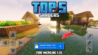 Top 5 Best Ultra Realistic Shaders For Minecraft PE 121  No Lag Android iOS Win 10 [upl. by Aioj]