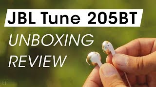 JBL Tune 205BT Earphones Unboxing and Review  Wireless Earbuds Under 2000 Rs [upl. by Acnairb]