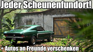 Forza Horizon 5  Die Orte aller 14 Scheunenfunde amp Autos an andere Spieler verschenken [upl. by Ingles]