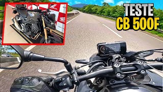 PRIMEIRO TESTE COM A NOVA MOTO DO CANAL HONDA CB 500F 2023  SURPREENDEU EM CONFORTO E LEVESA [upl. by Yrrac]