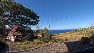 Antenna timelapse  raising up the 1 element quad [upl. by Tsan68]