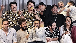 Bheeshma Parvam Team Funny Exclusive Interview  Mammootty  Soubin  Sreenath Basi  Srinda  Lena [upl. by Ycaj]