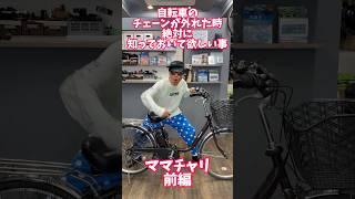 自転車のチェーンが外れた君へ ママチャリ前編自転車 電動自転車 電動アシスト自転車 ebike 交通安全 交通ルール echarity [upl. by Brittany]