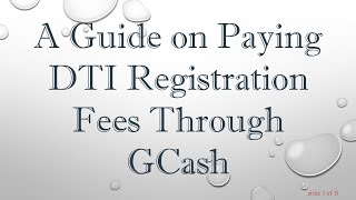 A Guide on Paying DTI Registration Fees Through GCash [upl. by Eerej]