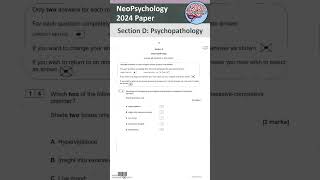 AQA Alevel Psychology 2024 Paper 1 Psychopathology [upl. by Atsirk]